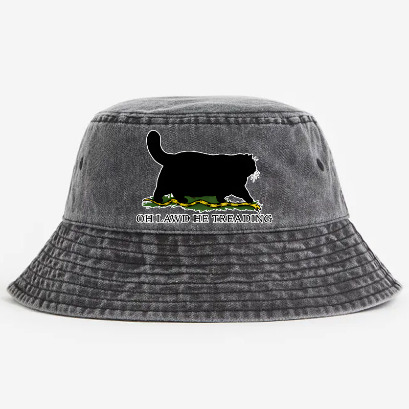 Black Cat Vintage 100% Cotton Bucket Hat