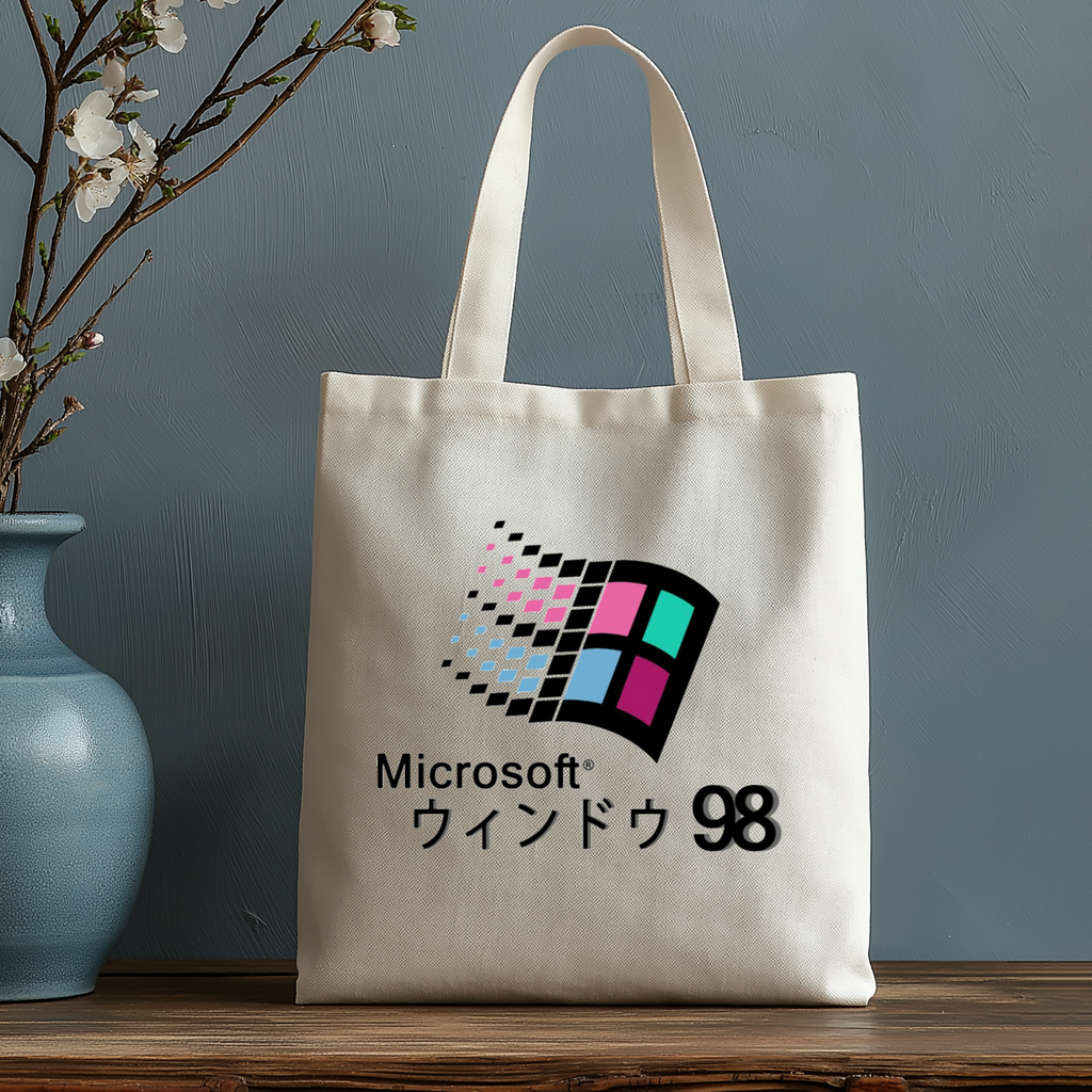Microsoft Windows 98 Japanese Style Canvas Tote Bag