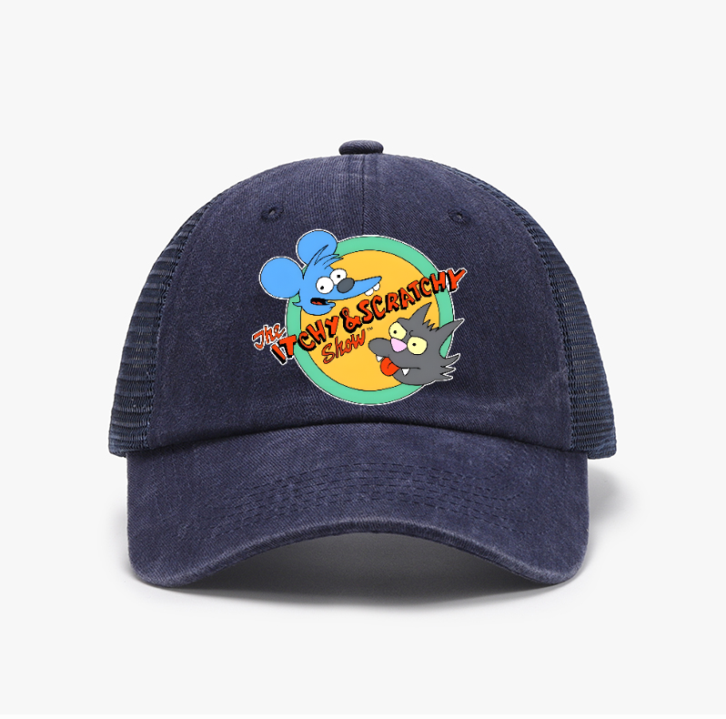 Simpsons The Itchy & Scratch Show Vintage Cotton Breathable Hat