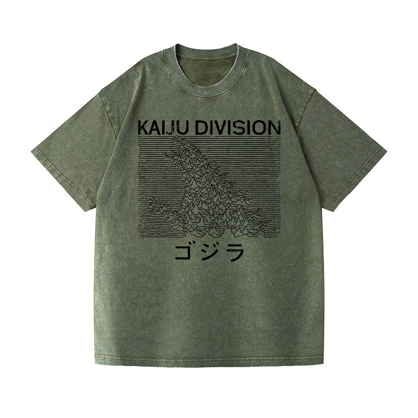 Kaiju Kaiju Monster Division Vintage Wash Japanese Design T-Shirt
