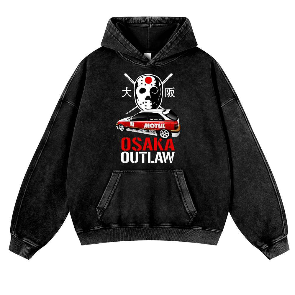 Osaka Outlaw Vintage Washed Thick Cotton Hoodie
