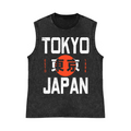 Tokyo Japan Pure Cotton Wash-Dyed Sleeveless Tank Top