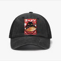 Ramen Cat Vintage Cotton Breathable Hat
