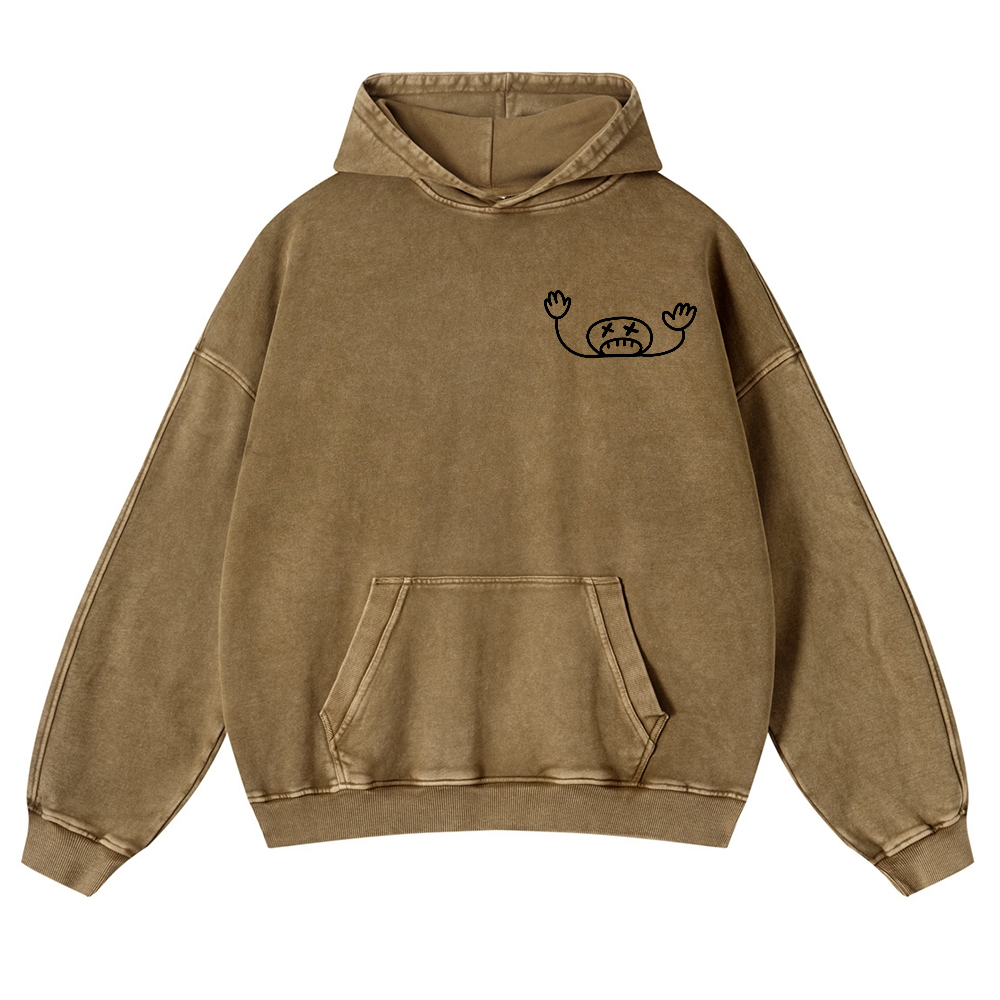 What Is Happening Vintage Washed Cotton Back Art Hoodie