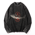 Great Eight Islands of Japan Vintage Cotton Wash Crewneck Long-Sleeve T-Shirt