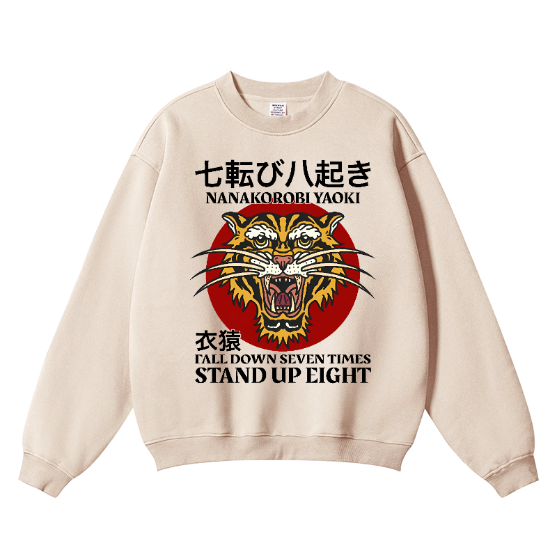 Tiger Vintage Cotton Blend Crewneck Sweatshirt