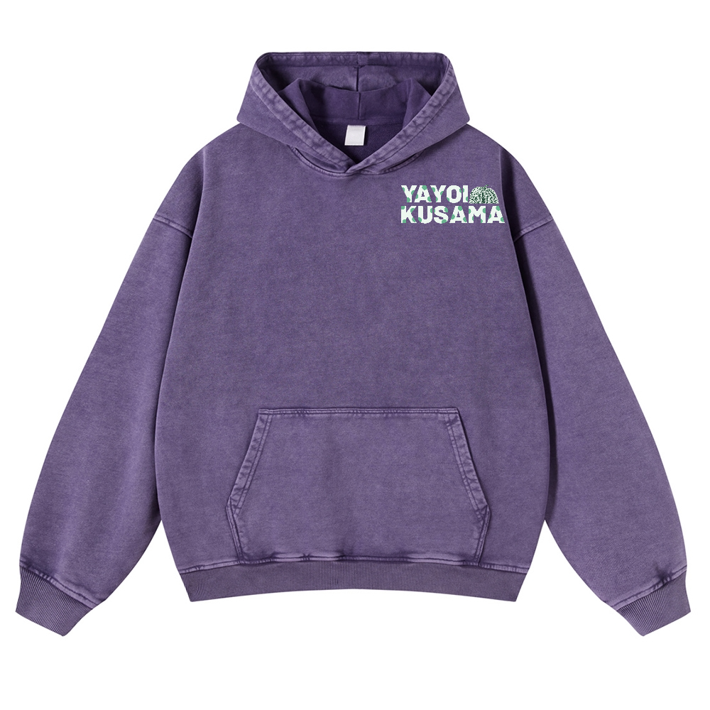 Yayoi Kusama Pumpkin Vintage Washed Cotton Back Art Hoodie
