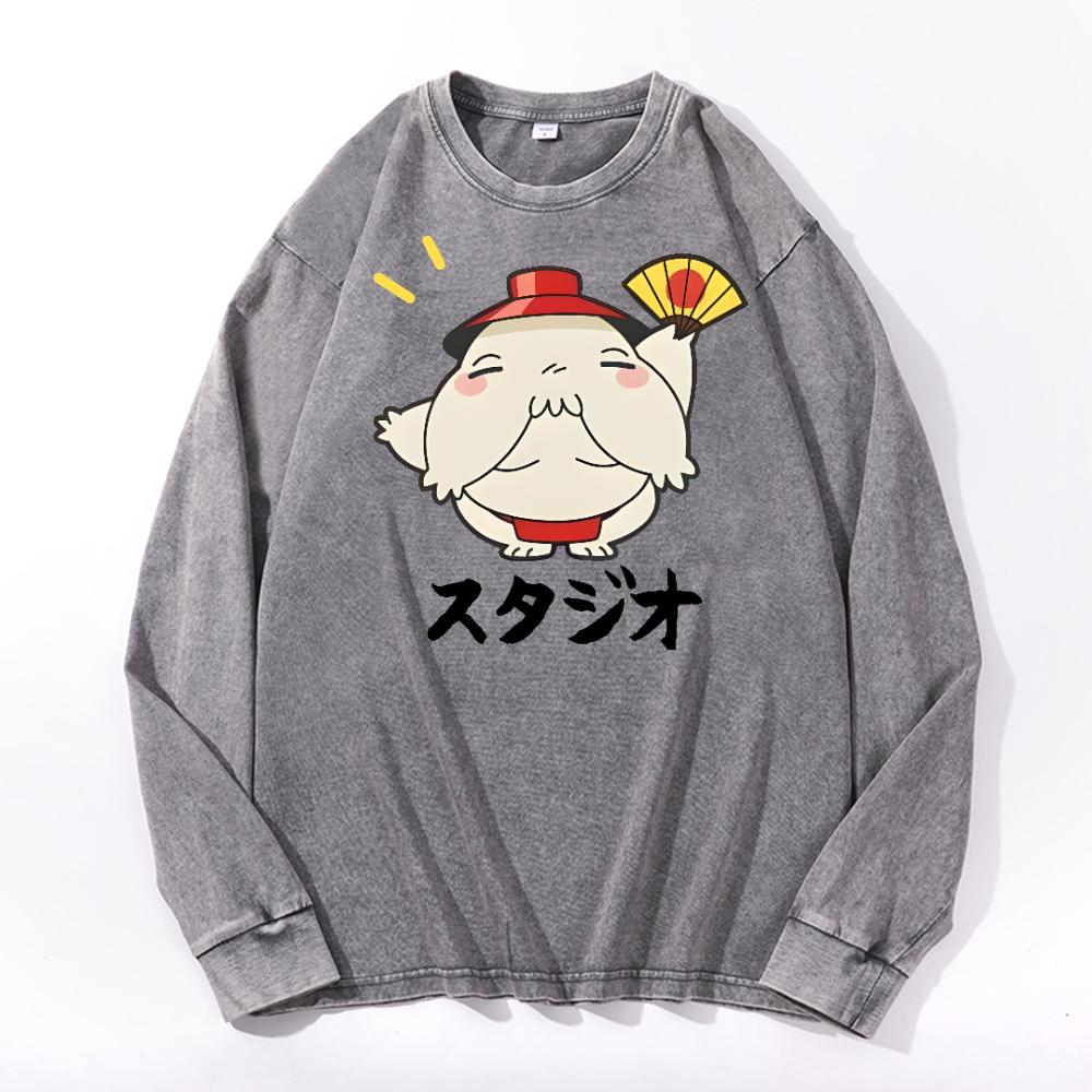 Studio Ghibli Vintage Cotton Wash Long-sleeve T-shirt