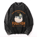 Vintage Cotton Wash Crewneck Long-Sleeve T-Shirt