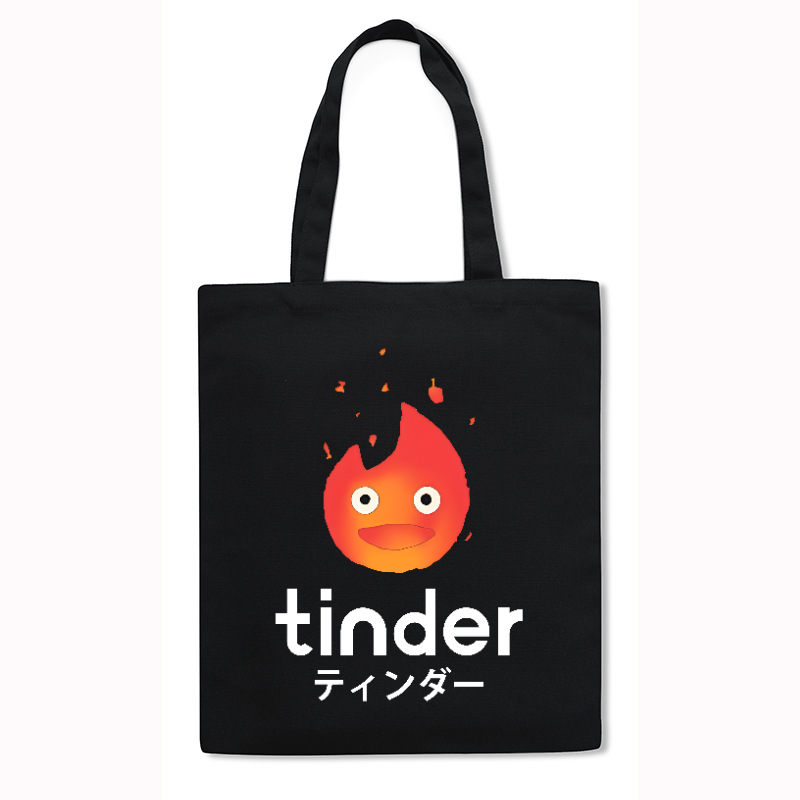 Ghibli Tinder Japanese Style Canvas Tote Bag
