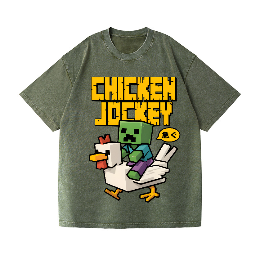 Chicken Jockey Vintage Wash Japanese Design T-Shirt