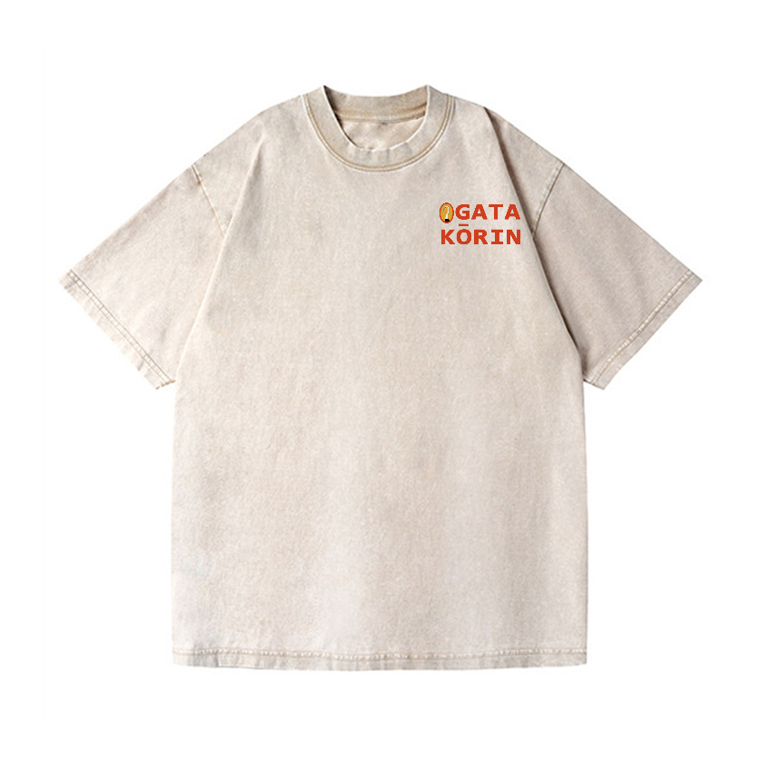 Ogata Korin Vintage Wash Japanese Design Back Art T-Shirt