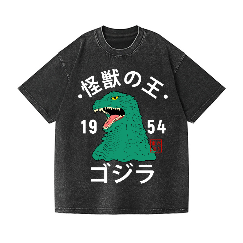 Kaiju Vintage Wash Japanese Design T-Shirt