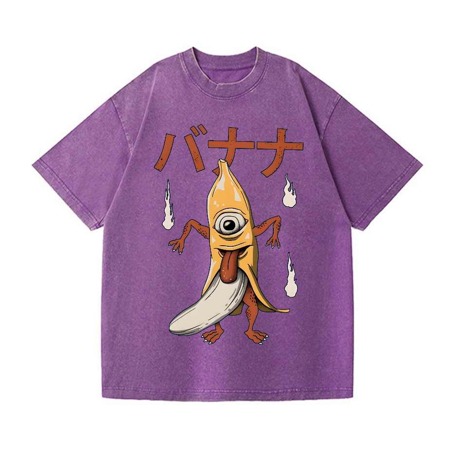 Banana Monster Vintage Wash Japanese Design T-Shirt