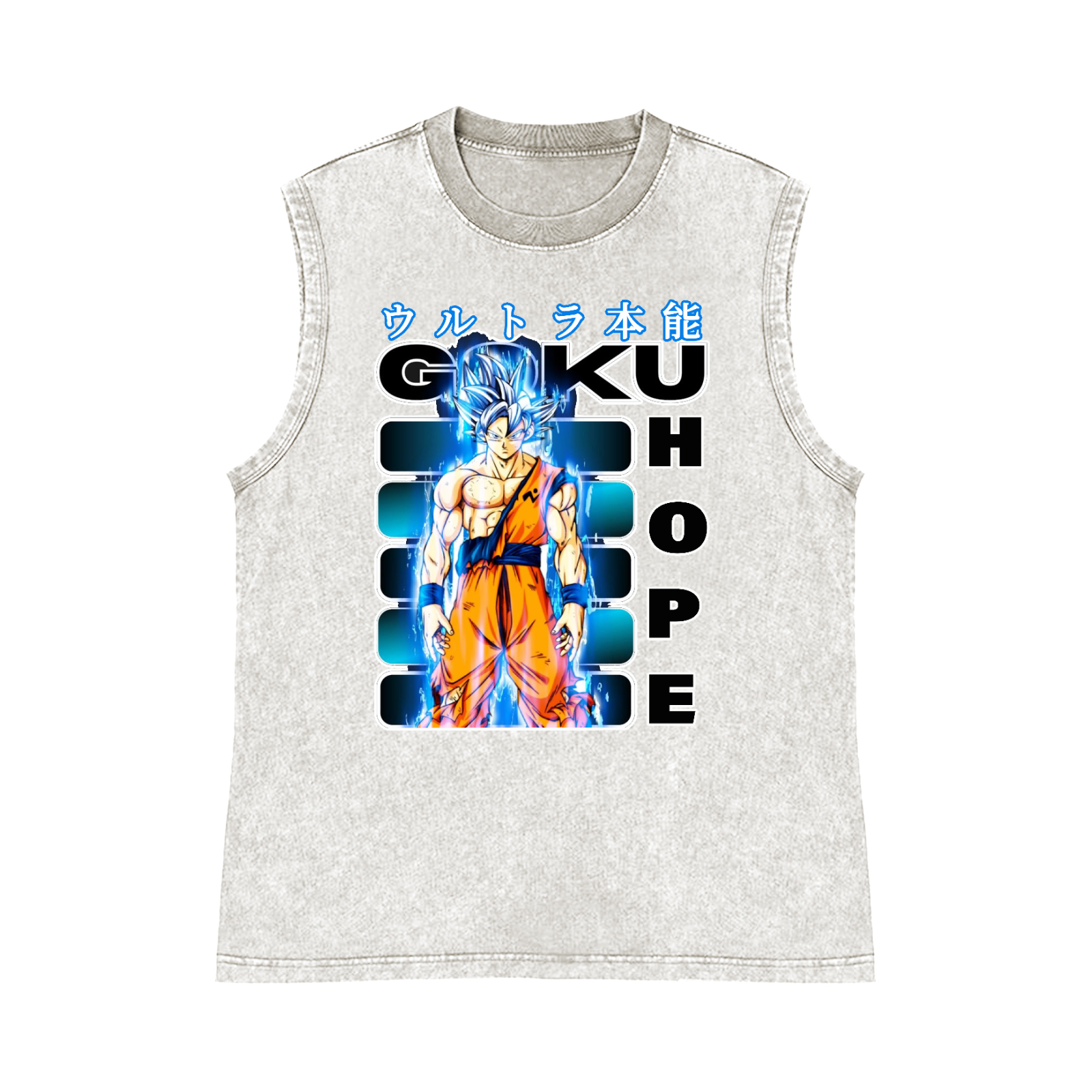 Son Goku Pure Cotton Wash-Dyed Sleeveless Tank Top