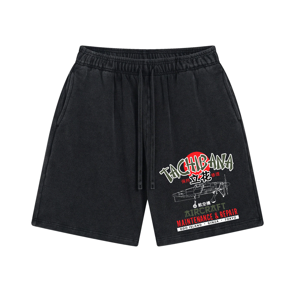 Tachibana Aircraft Vintage Pure Thick Cotton Shorts
