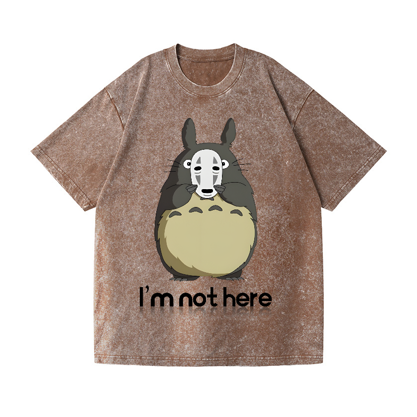 Ghibli Totoro No Face Kaonashi Vintage Wash Japanese Design T-Shirt