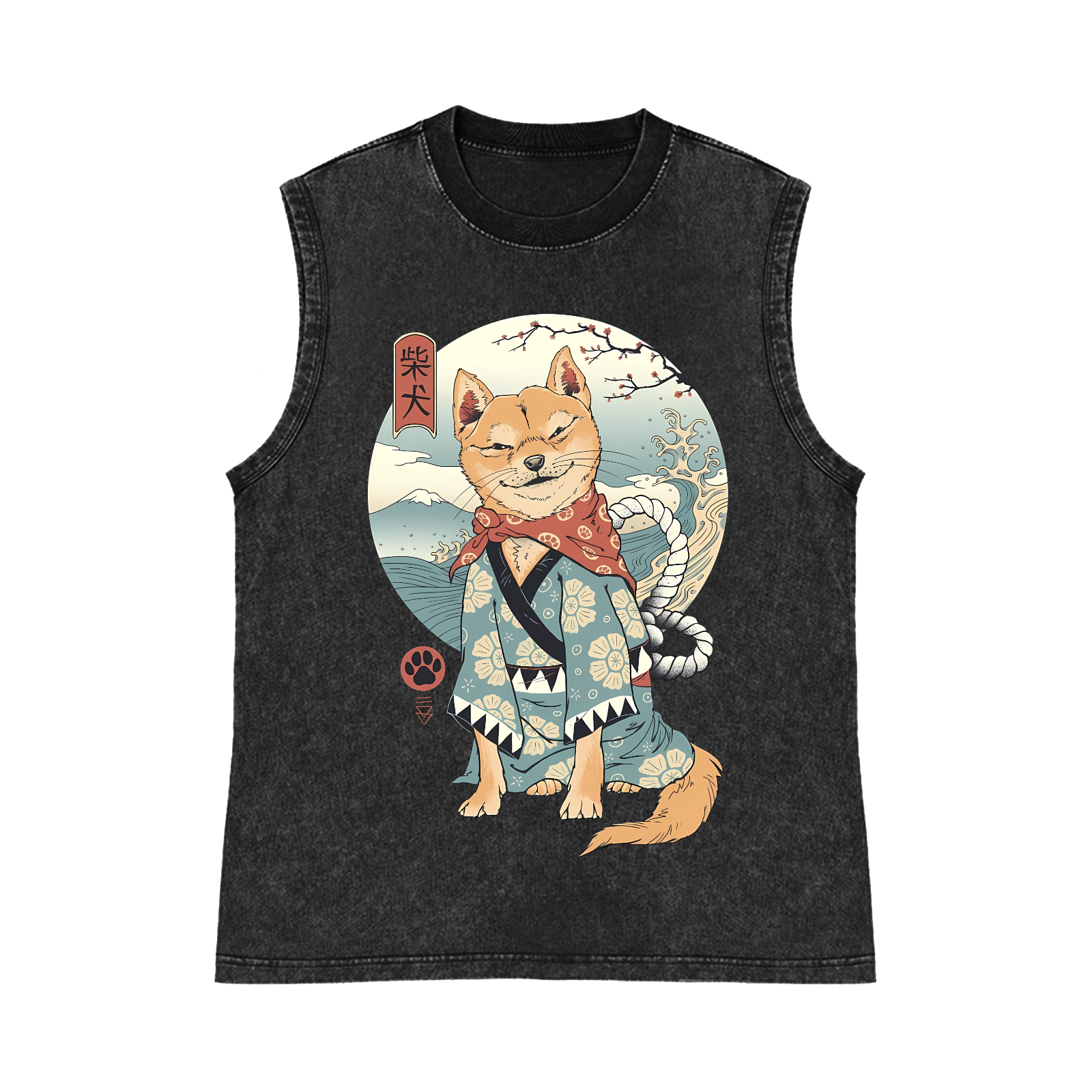Pure Cotton Wash-Dyed Sleeveless Tank Top