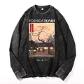 Yoshida Toshi Vintage Cotton Wash Crewneck Long-Sleeve T-Shirt