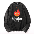 Ghibli Tinder Vintage Cotton Wash Long-sleeve T-shirt