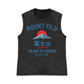Mount Fuji Pure Cotton Wash-Dyed Sleeveless Tank Top