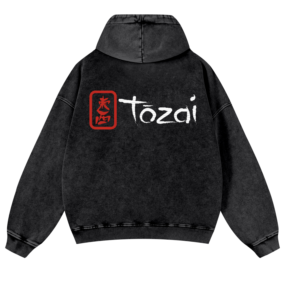 Tozai Sake Vintage Washed Cotton Back Art Hoodie