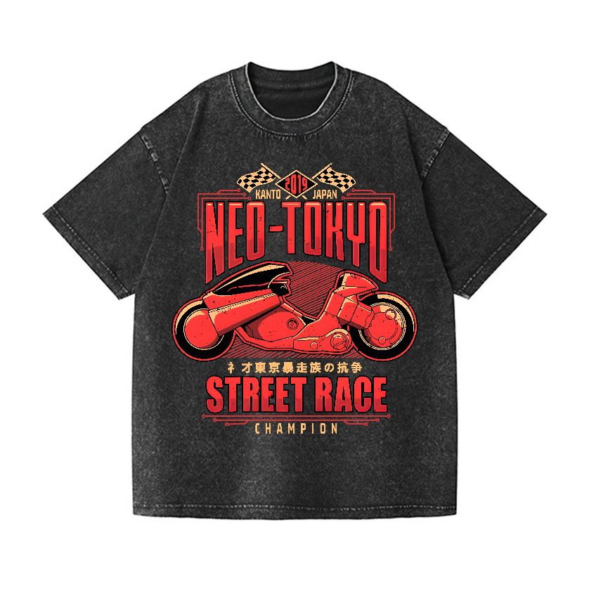 Kanto Tokyo Street Race Vintage Wash Japanese Design T-Shirt