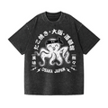 Octopus Takoyaki Osaka Japan Vintage Wash Japanese Design T-Shirt
