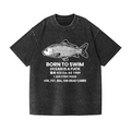 Fish Vintage Wash Japanese Design T-Shirt