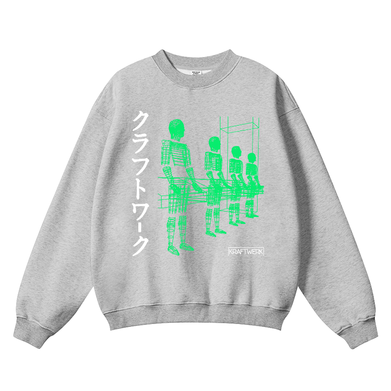 Kraftwerk Band Vintage Cotton Blend Crewneck Sweatshirt