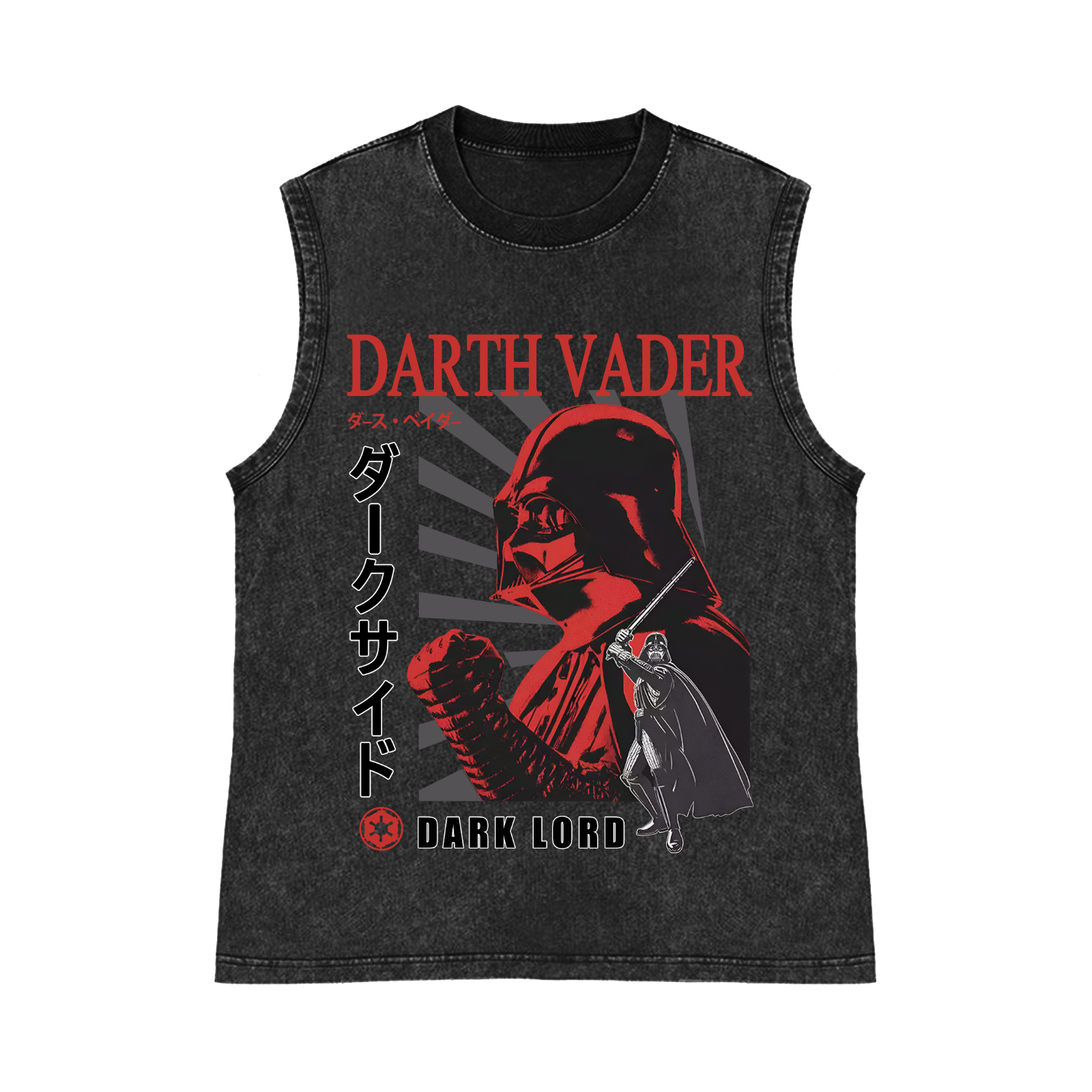 Darth Vader Pure Cotton Wash-Dyed Sleeveless Tank Top