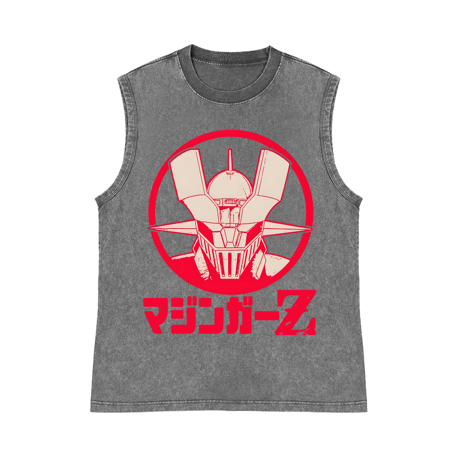 Mazinger Z Pure Cotton Wash-Dyed Sleeveless Tank Top