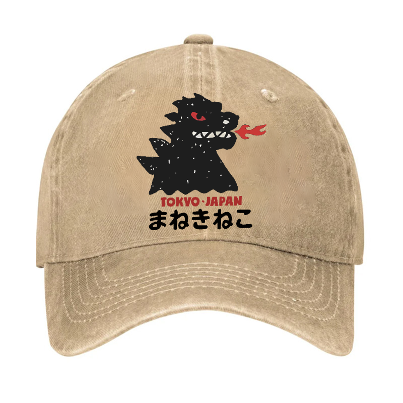 Kaiju Monster Tokyo Japan Vintage Cotton Cap