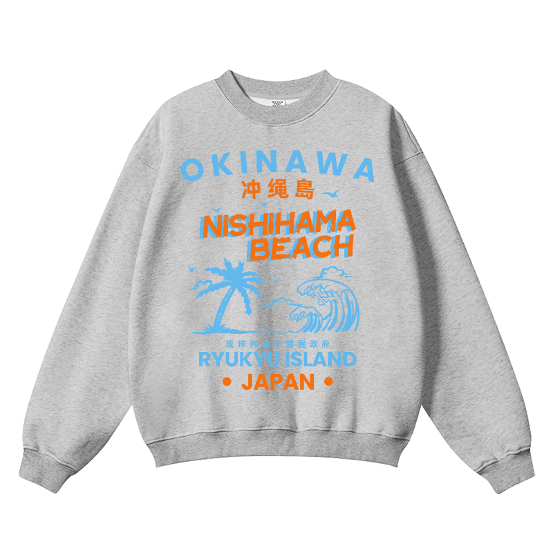 Okinawa Vintage Cotton Blend Crewneck Sweatshirt