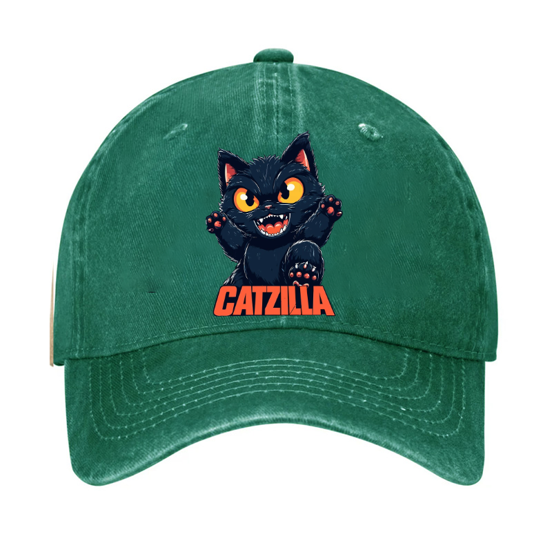 Catzilla Cat Kaiju Vintage Cotton Cap
