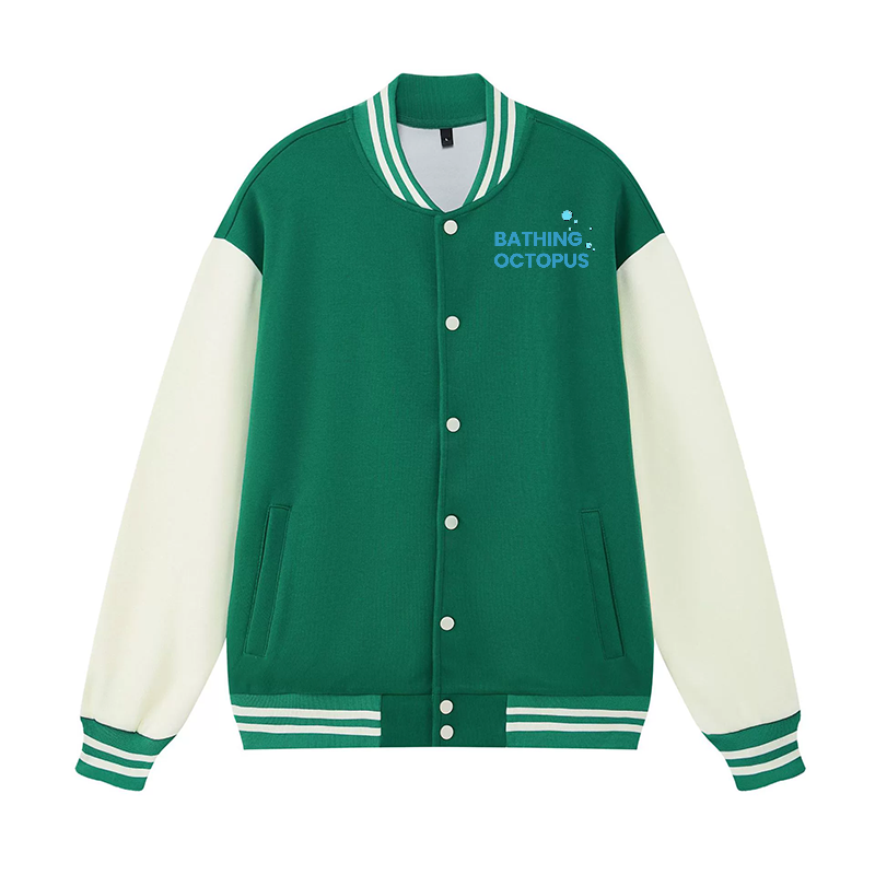 Bubble Bath Octopus Vintage Cotton Varsity Jacket