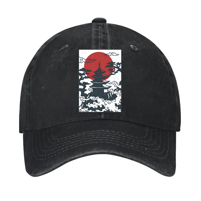 Japanese Tower Vintage Cotton Cap
