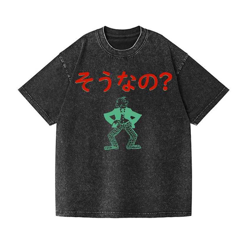 Is That So? Vintage Wash Japanese Design T-Shirt