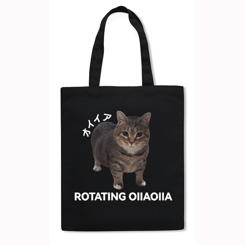 OIIA Cat Japanese Style Canvas Tote Bag