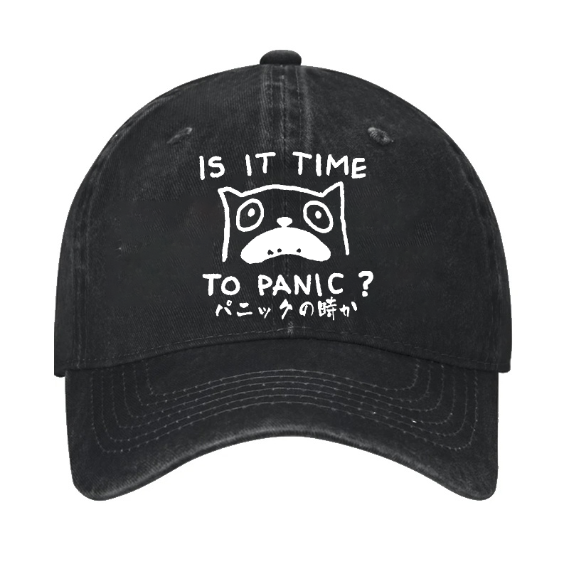 Panic Cat Vintage Cotton Cap