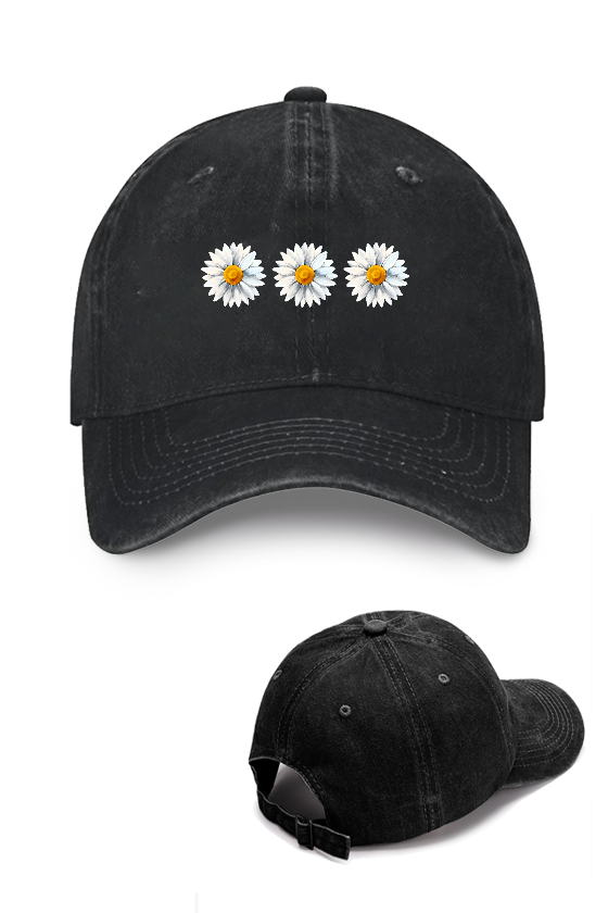 Chrysanthemums Vintage Cotton Cap