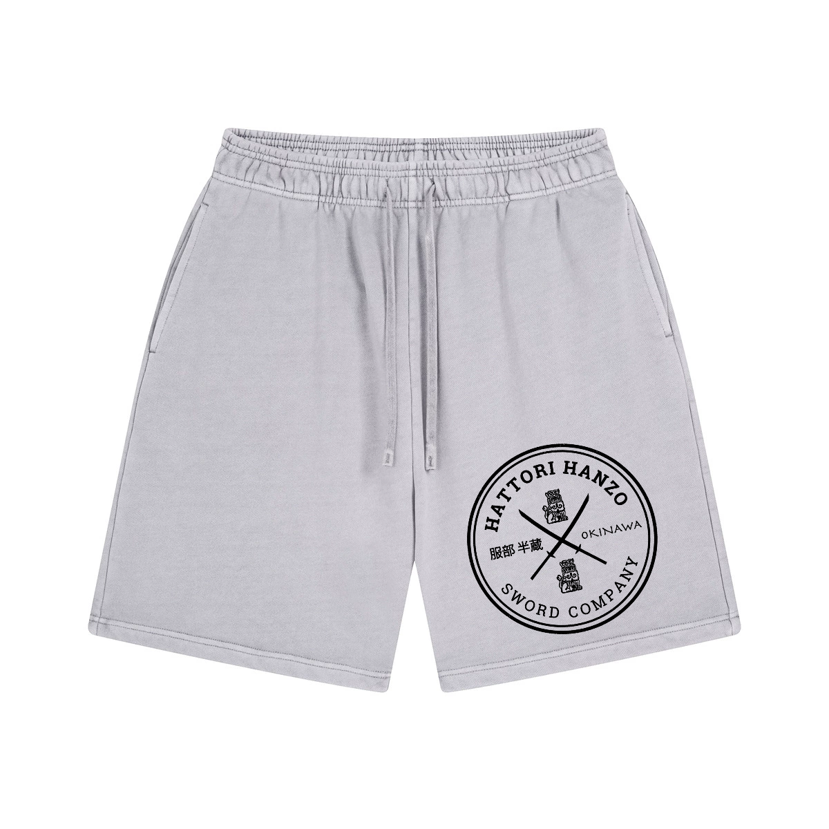 Hattori Hanzo Komainu Okinawa Sword Company Vintage Pure Thick Cotton Shorts