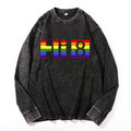 Sony Hi 8 Vintage Cotton Wash Crewneck Long-Sleeve T-Shirt