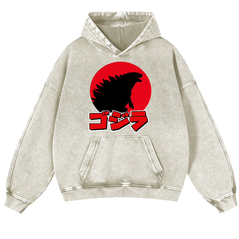 Kaiju Vintage Washed Thick Cotton Hoodie
