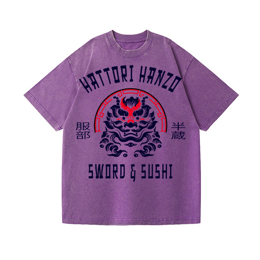 Hattori Hanzo Komainu Vintage Wash Japanese Design T-Shirt