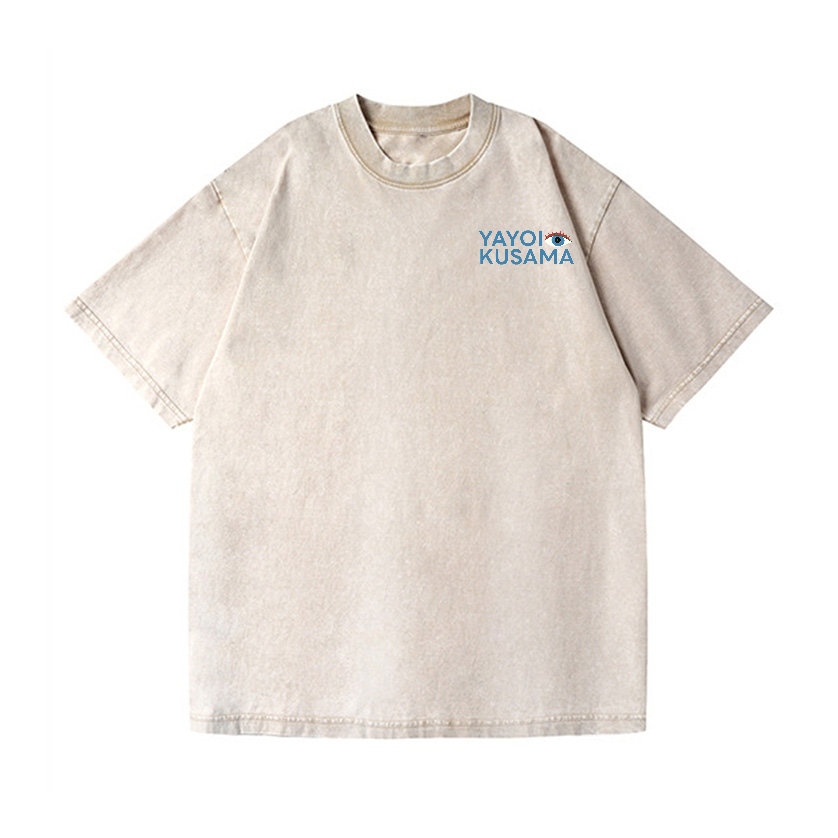 Yayoi Kusama Eyes Vintage Wash Japanese Design Back Art T-Shirt