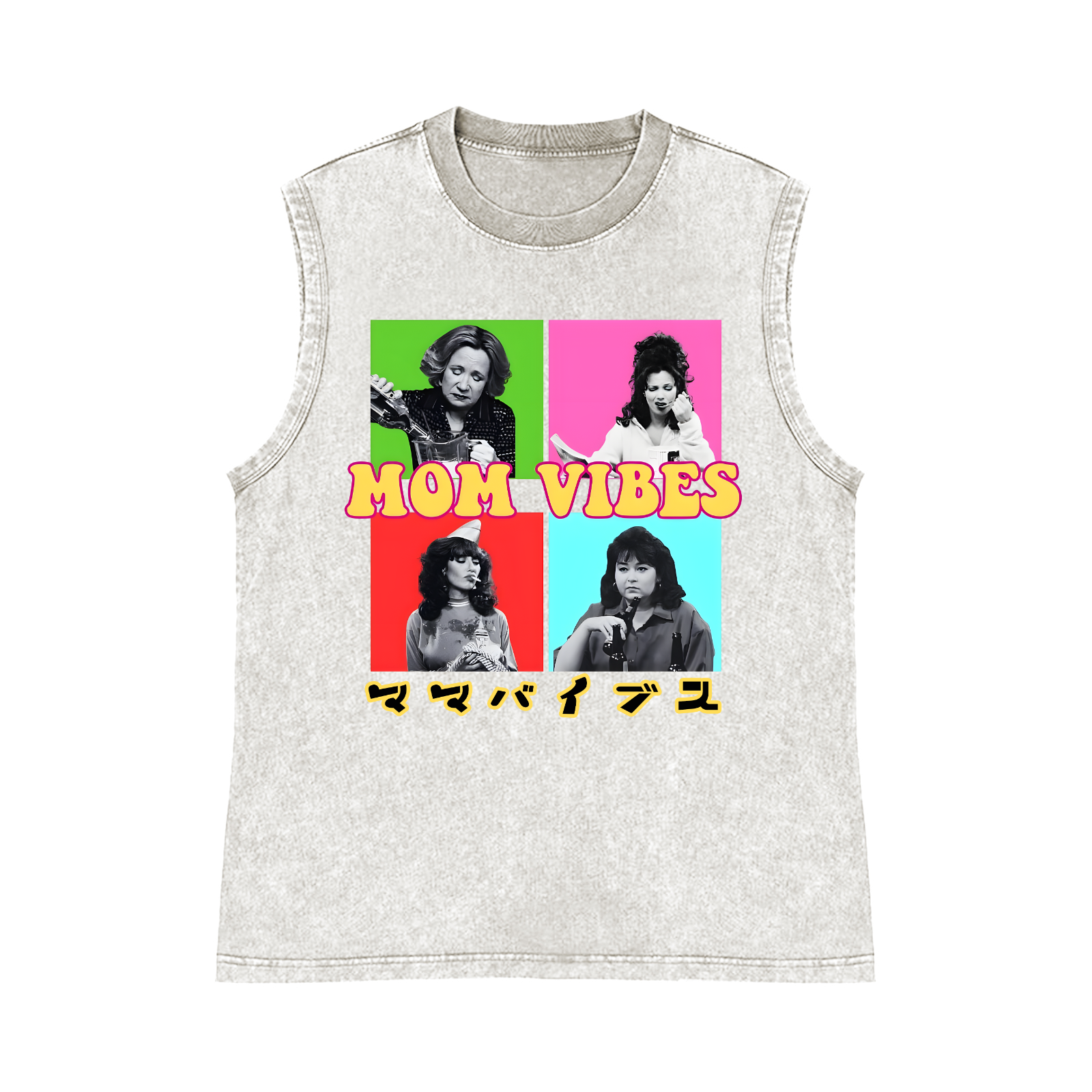Mother's Day Pure Cotton Wash-Dyed Sleeveless Tank Top