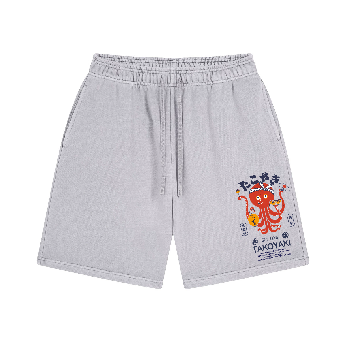 Takoyaki Octopus Vintage Pure Thick Cotton Shorts