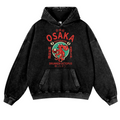 Osaka Drunken Octopus Vintage Washed Thick Cotton Hoodie