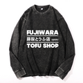 Vintage Cotton Wash Crewneck Long-Sleeve T-Shirt